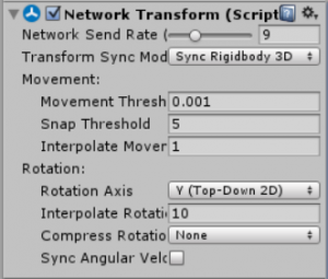 PlayerNetworkTransform