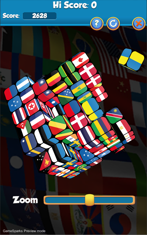 Cubeology Flags - Themed 3D cube matching puzzle game